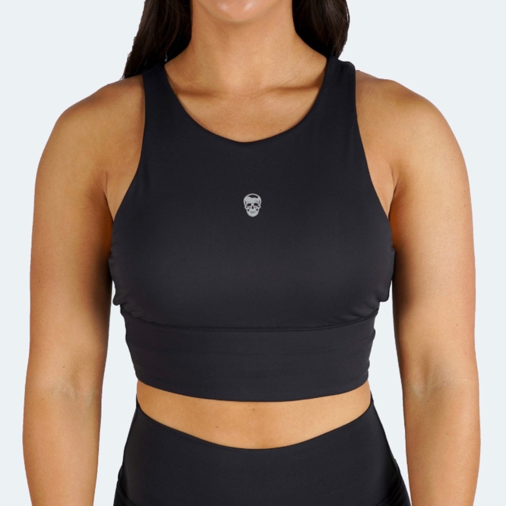 Gym Reapers Revive High Neck Sports Bra in Black Small